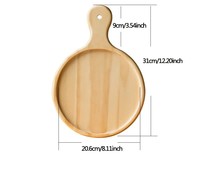 Assiettes à pizza en bois de haute qualité et durables, conçues pour un usage professionnel à la maison et en cuisine