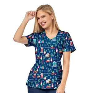 ชุดเครื่องแบบ100% คริสมาสต์สำหรับขัดพยาบาลเสื้อคริสมาสต์ลายคริสต์มาส - Product Image 1