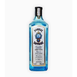 Gin Bombay Sapphire 1 L 40% Vol. de Alcohol, Líquido Destilado Infusionado con Vapor para Hostelería y Bares - Product Image 1