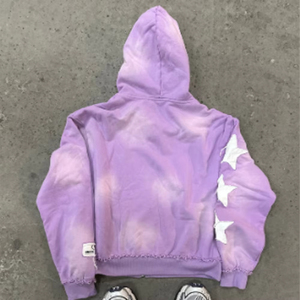 Sudadera con capucha con cremallera completa lavada con ácido Vintage de peso pesado personalizada para hombres de alta calidad XXS patrón sólido de algodón de rizo francés de gran tamaño - Product Image 4