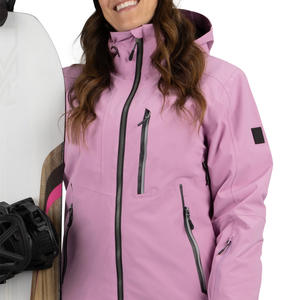 Chaqueta de esquí personalizada OEM para mujer con aislamiento Interior carcasa impermeable Impresión de logotipo Streetwear ajuste y opciones de Etiqueta - Product Image 4