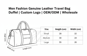 Luxury Men’s Genuine Leather Duffel Travel Bag Weekender Gym Bag with Custom Logo OEM ODM Supplier Luxury PU Zipper Duffel Bag - Product Image 6