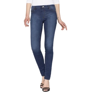 Pantalones Vaqueros Casuales para Mujer, Elegantes, de Alta Calidad, Ajustados, Transpirables, Personalizables, de Color Sólido, Largura hasta la Rodilla, Lavados, de Bangladesh - Product Image 1