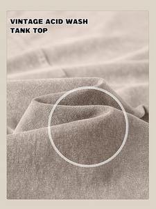 Camiseta sin mangas lavada con ácido para hombre de calidad de lujo, ropa de calle de moda de algodón 100%, Camisa sin mangas, duradera, cómoda y elegante - Product Image 5