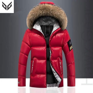 2024 nouvelle mode confortable hommes veste rembourrée couleur unie toile haute rue Style pour l'hiver - Product Image 3