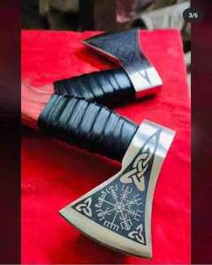 Hache Viking en acier au carbone personnalisée de haute qualité fabriquée par Steel Craft International pour le camping en plein air et la vente de coupe Hache Viking - Product Image 3