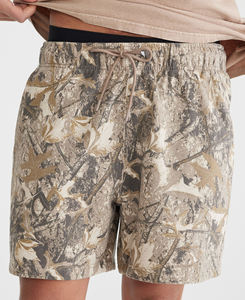 Men's XL Size Summer Workout <b>Shorts</b> 100% Cotton <b>Lightweight</b> <b>Cargo</b> with Hot Shot Drawstring Closure Mid Waist High Street Style - Product Image 3