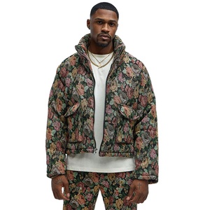 <b>Camo</b> Fabric Puffer <b>Jacket</b> Quilted Bubble Coat Warm Insulated Winter Outerwear Windproof Casual Streetwear <b>Jacket</b> - Product Image 3