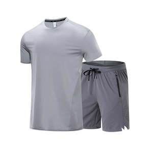 Conjunto Deportivo para Hombre, Transpirable, Camiseta y Pantalones Cortos, 2 Piezas, Conjunto de Fitness para Hombre, Cómodo - Product Image 1