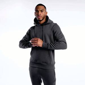 Sweat à capuche de fitness personnalisé pour hommes, coupe ajustée, design uni, technique brodée, impression bouffante, caractéristique anti-rétrécissement, musculation, entraînement de gymnastique - Product Image 1