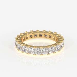 Princess Cut Lab Grown Diamond Eternity Band 14K Gold <b>Ring</b> Premium Diamond <b>Rings</b> - Product Image 1