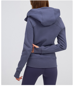 Sudadera Deportiva de Manga Larga con Orificio para el Pulgar, Chaqueta Informal para Correr al Aire Libre, Top Deportivo Holgado y Elegante - Product Image 6