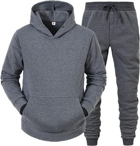 Jersey de invierno para hombre, chándal de lana con capucha, respetuoso con el medio ambiente, transpirable, antibolitas, 300g, patrón sólido de poliéster/algodón - Product Image 5