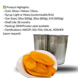 Export Grade Canned Mango Vietnam Premium Quality Canned Fruit - Product Image 3