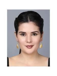 Indian Jewellery Manufacturers Gold Matte Finish <b>Leaf</b> Dangle Hook Earrings Indian Earrings Set Wholesale <b>Jewelry</b> - Product Image 3