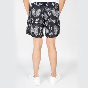 <b>Men's</b> Casual Paisley Pattern Active Shorts <b>Bandana</b> Print Drawstring Beach Shorts for Summer Beach Resort - Product Image 4