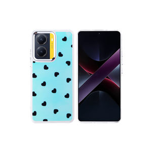 Funda de Silicona SAFA Hadra para Netzy Poco X7 Pro, Diseño de Airbag con Patrón de Corazón, Electrochapada, Antigolpes, Compatible con Poco X4 Pro 5G y Poco M4 - Product Image 1
