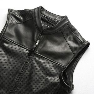 Chaleco de Equitación Regular para Hombre, Diseño de Primera Calidad, Cuero Genuino, Acolchado, Logotipo Personalizado, Ropa de Abrigo de Invierno de Alta Calidad, Color Sólido - Product Image 3