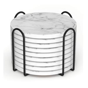 Posavasos Absorbentes con Soporte, Elegantes y Antiderrames, Protección para la Mesa - Product Image 2