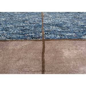 พรมขนสัตว์และไหมไผ่ถักมือสีเบจและสีน้ำตาล ลายแบบนามธรรมแนวคิดความโกลาหล สำหรับตกแต่งบ้าน ห้องนั่งเล่น ทางเดิน-Eskn-1001 - Product Image 3