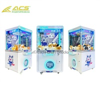 ACS Shopfront Mini Machine à grue à cadre métallique pour attraper des animaux en peluche, modèle UL, à monnayeur
