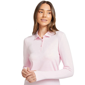 Polo de mujer con logotipo personalizado de estilo clásico a la moda, Polo de algodón de ajuste informal de manga corta de alta calidad a bajo precio para uso diario - Product Image 4