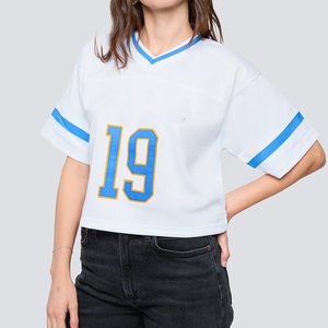 Lưới thời trang bóng đá Jersey Đại Học Womens bóng đá fan hâm mộ phổ biến thêu Tops American bóng đá Jersey - Product Image 5