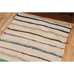 Vintage 2.6x8.4 ft <b>Rug</b>, <b>Runner</b> Turkish <b>Rug</b>, White Gray Camouflage <b>Rug</b> - Product Image 5