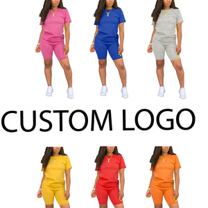 New Casual Sports Set <b>Women</b> Pocket High Waist Wide Leg Slim <b>Short</b> Sleeve Running Fitness Comfortable Three Piece Set comfortable - Product Image 2