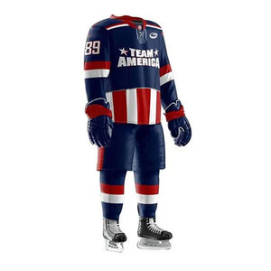 Uniforme de Hockey sobre Hielo para Adultos de Último Diseño, Alta Calidad, 100% Poliéster, Ecológico, Hecho en Pakistán, a Precio Económico - Product Image 1