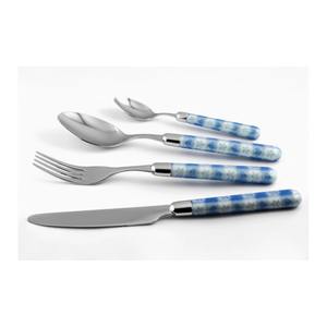 Cubiertos de acero inoxidable Ideal para cocina, mesa, café, hogar, cubertería acabada chapada en Color plateado, juego de 12 utensilios con mango de 4 colores - Product Image 3