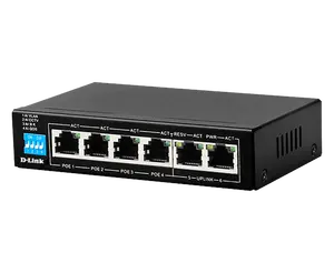 Interruptor DES F1006PE 6-Port 10/100 Long Range PoE + Vigilância