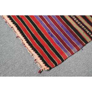 Tapis vintage de grande taille 5x10,9 pieds, tapis turc, tapis Kilim à bordures rouges - Product Image 5