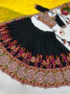 Indian Exclusive Traditional Chaniya Choli New Dandiya Dance Wear Ball Gown Hand Block Print <strong>Skirt</strong> for Navratri Festival Costume