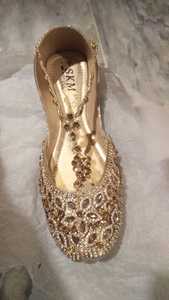 Zapatos Khussa Hechos a Mano para Mujer, Jutti Tradicional India Punjabi para Mujer, Zapatos Khussa Pakistaníes con Cuentas para Mujer - Product Image 3