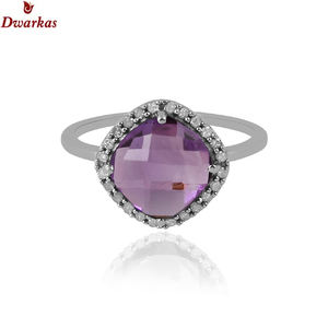 เครื่องประดับที่มีคุณภาพสูงตามสั่ง925แหวนพลอยอเมทิสต์สีเขียวเงินสเตอร์ลิงสำหรับผู้หญิงเครื่องประดับงานปาร์ตี้ครบรอบของขวัญ - Product Image 5