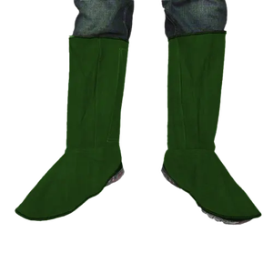 Leather Welding <b>Spats</b> Fire Resistant Welding <b>Shoes</b> Boot Cover Heat Resistant Working Protective Foot Cover Welding Leg Guard - Product Image 6