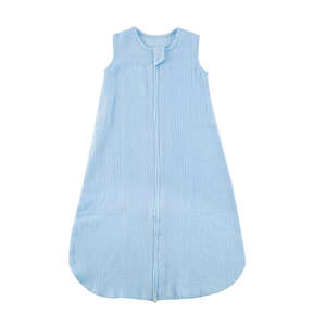 Saco de dormir para bebé de algodón de invierno de 2 capas con logotipo personalizado, cierre de cremallera transpirable, envoltura TOG 0,5 para recién nacidos - Product Image 4