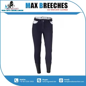 Culotte d'équitation en cuir de nylon de haute qualité à imprimé personnalisé Patch au genou Nouveau protège-tibia de compression de taille adulte à la mode - Product Image 3