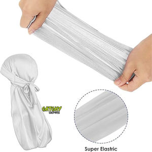 Hip-hop Long Tail High Quality Bandana <b>Velvet</b> Velours Premium Shiny Fashion Custom <b>Velvet</b> <b>Durag</b> - Product Image 4