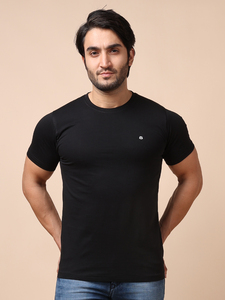 เสื้อยืดผ้าฝ้ายพอดีตัวสำหรับผู้ชายผ้านิ่มระบายอากาศได้ดีเสื้อผ้าลำลองมีสไตล์สีพื้นอเนกประสงค์ - Product Image 5