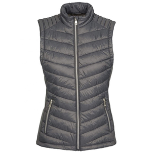 Gilet matelassé en duvet pour femmes personnalisé mince compressible léger bouffant court avec broderie décorations de boutons en fourrure vintage - Product Image 4