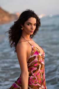 ชุดเดรสเอวธรรมชาติคอวีเซ็กซี่สำหรับผู้หญิงลายดอกไม้แนวโบฮีเมียนยาวซักทำความสะอาดได้เป็นมิตรต่อสิ่งแวดล้อมชายหาดฤดูร้อน - Product Image 5