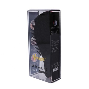 Tùy Chỉnh In Xem Thông Qua Gói Quà Tặng Hiển Thị Acetate PP <span class=keywords><strong>PVC</strong></span> Pet Rõ Ràng Detangling Tóc Bàn Chải Nhựa Bao Bì Trong Suốt Hộp - Product Image 6