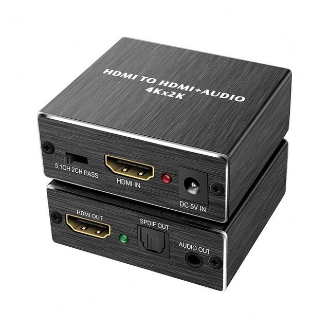 New OEM HDMI Audio Extractor Mini Splitter with Optical TOSLINK SPDIF+3.5mm Stereo Audio Extractor Converter HDMI Audio Splitter