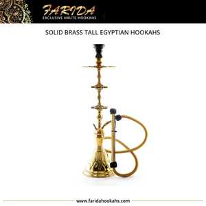 Cachimbas Egipcias Altas de Lujo en Oferta, Cachimba de Latón Macizo con Acabado Lacado Personalizado, Juego de Cachimba con Base de Vidrio para Bares, Venta al por Mayor - Product Image 4