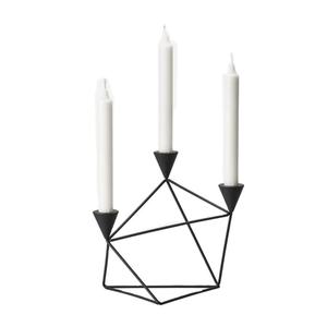 เชิงเทียนทรงเรขาคณิตสีดำ,เชิงเทียนสำหรับตกแต่งงานแต่งงาน - Product Image 1