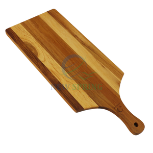 Nouveau printemps 100% planche à découper en bois de teck de qualité supérieure poignée en forme de rectangle blocs à découper à la maison écologiques hautement durables - Product Image 4