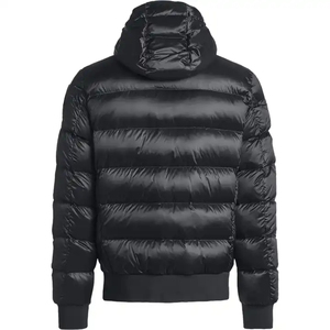 Men's <b>Hooded</b> Puffer Jacket <b>Winter</b> <b>Coat</b> Casual Windproof Zipper Front Solid Color Regular Fit Standard Waterproof Denim Vintage - Product Image 5