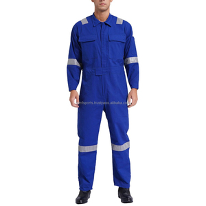 Combinaison de travail unisexe en coton, anti-poussière, bandes réfléchissantes de sécurité, combinaison de mécanicien, durable, respirante, certifiée CE - Product Image 1